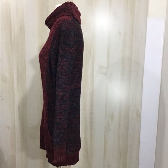 Papillon Red Dress Cowl Turtleneck Sweater Dress Size XL New Without Tag - Picture 4 of 8